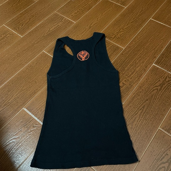 Jagermeister Tank top racer back black orange cotton size medium to large ribbed - Picture 8 of 10